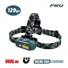 BORMANN Pro BPR6065 ΦΑΚΟΣ ΚΕΦΑΛΗΣ ΕΠΑΝΑΦΟΡΤΙΖΟΜΕΝΟΣ ΔΙΠΛΗΣ ΛΕΙΤΟΥΡΓΙΑΣ 800Lm