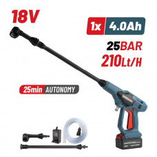 BORMANN Pro BPW1100 ΠΛΥΣΤΙΚΟ ΜΠΑΤΑΡΙΑΣ 25BAR , 180lt/h , 1.7kg ,ΠΙΣΤΟΛΙ ΜΕ 5 ΛΕΙΤΟΥΡΓΙΕΣ, ΜΠΑΤΑΡΙΑ 4.0Ah , ΦΟΡΤΙΣΤΗΣ