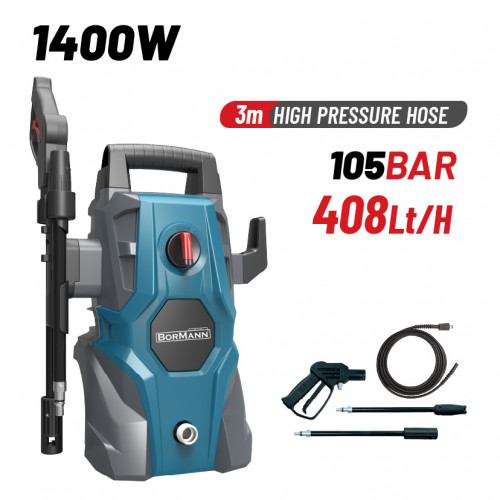 BORMANN BPW1720 BORMANN BPW1720 Πλυστικό Υψηλής Πίεσης 1400W,105Bar,408Lt/h BORMANN BPW1720 BORMANN BPW1720 Πλυστικό Υψηλής Πίεσης 1400W,105Bar,408Lt/h