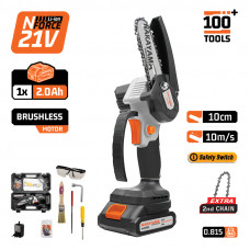 NAKAYAMA EC1040 NAKAYAMA EC1040 Κλαδευτικό Αλυσοπρίονο Μπαταρίας 21V Brushless,Λάμα 10cm,825gr,1x2Ah Li-Ion, Βαλίτσα