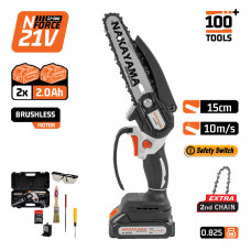 NAKAYAMA EC1050 NAKAYAMA EC1050 Κλαδευτικό Αλυσοπρίονο Μπαταρίας 21V,Brushless,Λάμα 15cm,825gr
