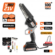 NAKAYAMA EC1100 NAKAYAMA EC1100 Κλαδευτικό Αλυσοπρίονο Μπαταρίας 21V,Brushless,Λάμα 15cm,1kg