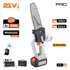 NAKAYAMA PRO EC1550 ΚΛΑΔΕΥΤΙΚΟ ΑΛΥΣΟΠΡΙΟΝΟ ΜΠΑΤΑΡΙΑΣ  21V, BRUSHLESS,Li-Ion, ΛΑΜΑ 20cm, 1500gr, ΑΛΥΣΙΔΑ 1/4