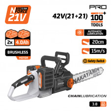 NAKAYAMA PRO EC1711X44 NAKAYAMA Pro EC1711X44 Αλυσοπρίονο Brushless Μπαταρίας 42V,Li-Ion,2x4Ah,Λάμα 40cm,Ταχυφορτιστής 4Α