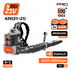 NAKAYAMA PRO EC1723X44 NAKAYAMA Pro EC1723X44 Φυσητήρας Πλάτης Βrushless Μπαταρίας 42V,Li-Ion,2x4.0Ah,252km/h