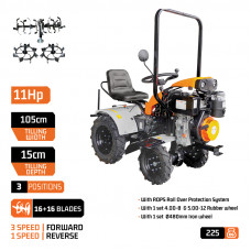 NAKAYAMA PRO MB9320 NAKAYAMA Pro MB9320 Τρακτέρ/Σκαπτικό Πετρελαίου 4WD/2WD 11Hp Με Μίζα, 1050mm,3+1Ταχ. 16+16 Μαχαίρια
