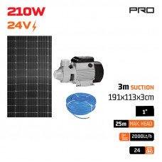 NAKAYAMA PRO NP2200 NAKAYAMA Pro NP2200 Αντλία Νερού με Φωτοβολταικό 24V,210W,Μέγιστο Μανομετρικό 25m & Πάνελ 450W