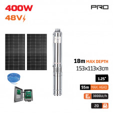 NAKAYAMA PRO NP2220 NAKAYAMA Pro NP2220 Αντλία Νερού με Φωτοβολταικό 48W,400W, Mέγιστο Μανομετρικό 55m,Σετ με Πάνελ 700W
